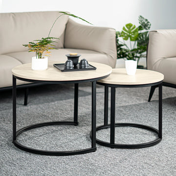 EGOONM 2-Piece Nordic Coffee Table Set