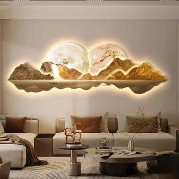 Modern Light Luxury New Chinese Wall Painting