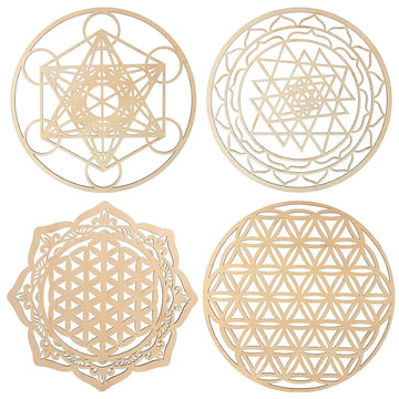 4-Piece Sacred Geometry Wall Art Collection