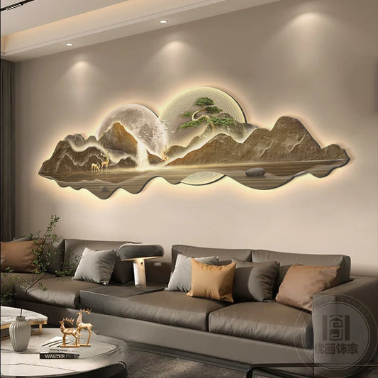 Modern Light Luxury New Chinese Wall Painting